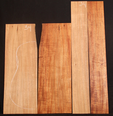 AA Curly Koa Jumbo guitar set #34