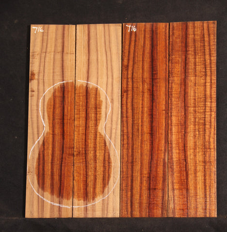 AAA Koa Concert Ukulele back/side set #716